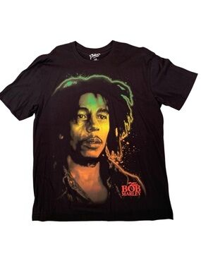 Bob Marley Reggae T Shirt Black Colourful Cotton Rasta Jamaica NEW
